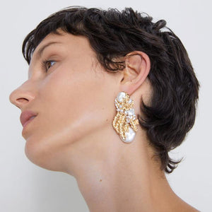 Pearl Foliage Earrings