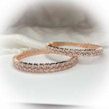 Load image into Gallery viewer, Rose gold twine bangles
