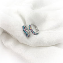 Load image into Gallery viewer, Multi silver hoops
