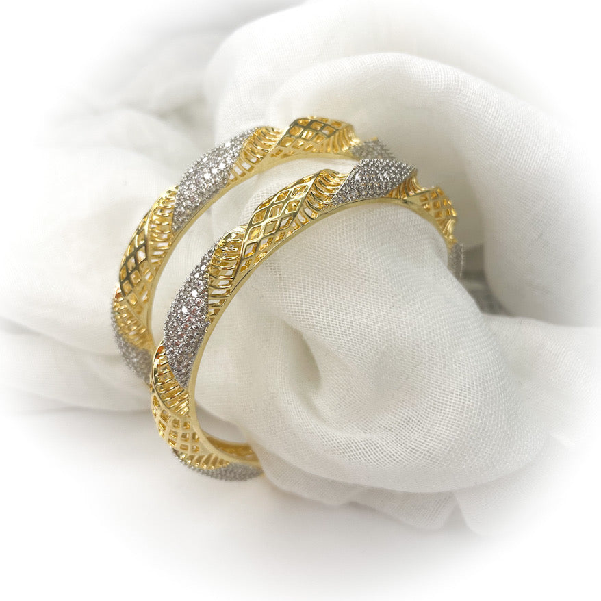 Zircon rope bangles