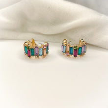 Load image into Gallery viewer, Multi baguette hoops
