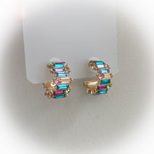 Load image into Gallery viewer, Multi baguette hoops
