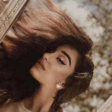 Load image into Gallery viewer, Pearl Medallion Earrings
