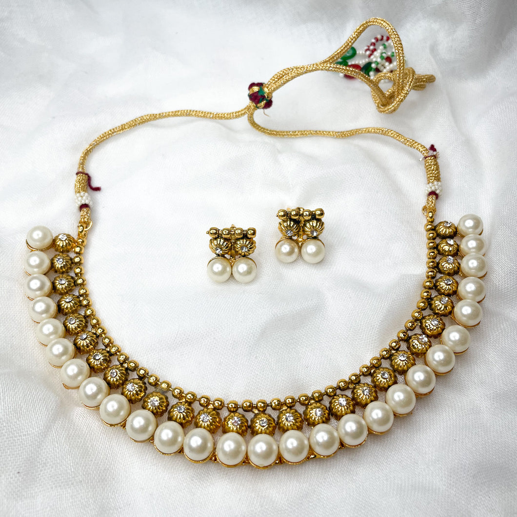 Polki pearl necklace