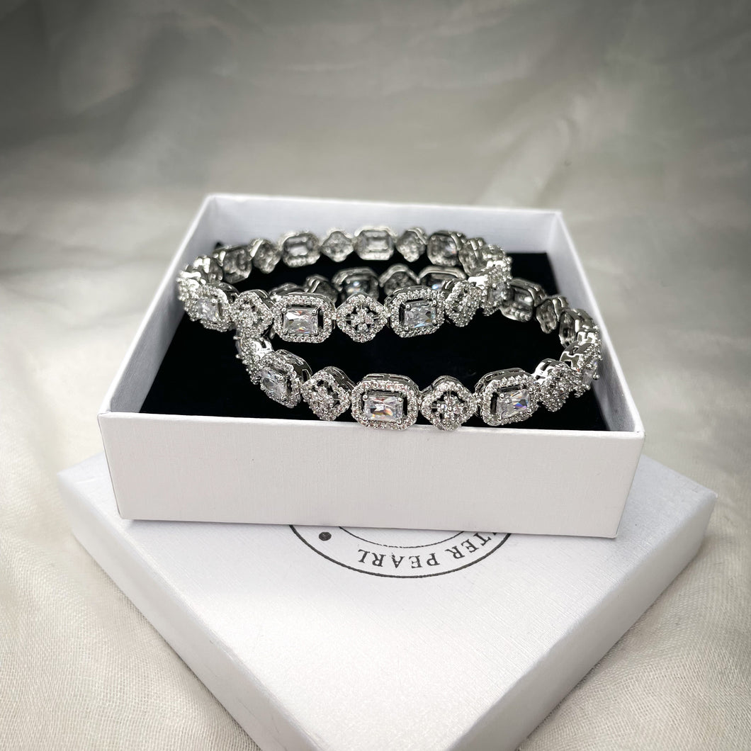 Square Solitaire bangles