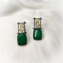 Load image into Gallery viewer, Dual toned tree studs
