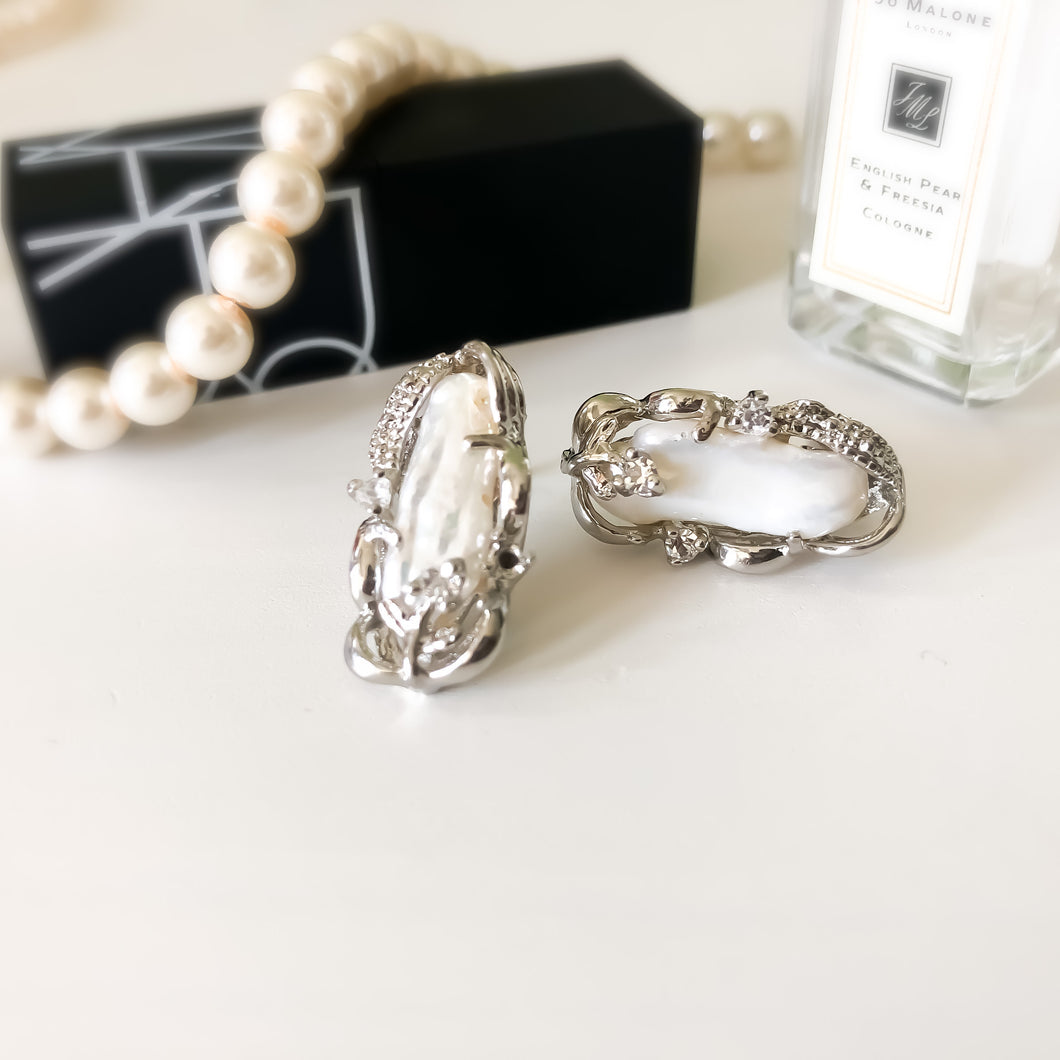 White Pearl Studs