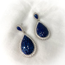Load image into Gallery viewer, Paved tear drop earrings

